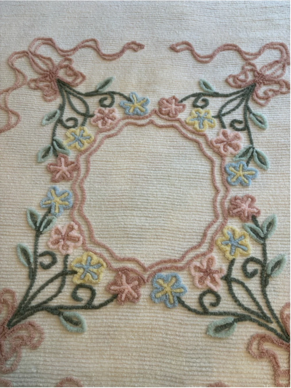 Unbranded Bedding Full White with Pink Floral Embroidery